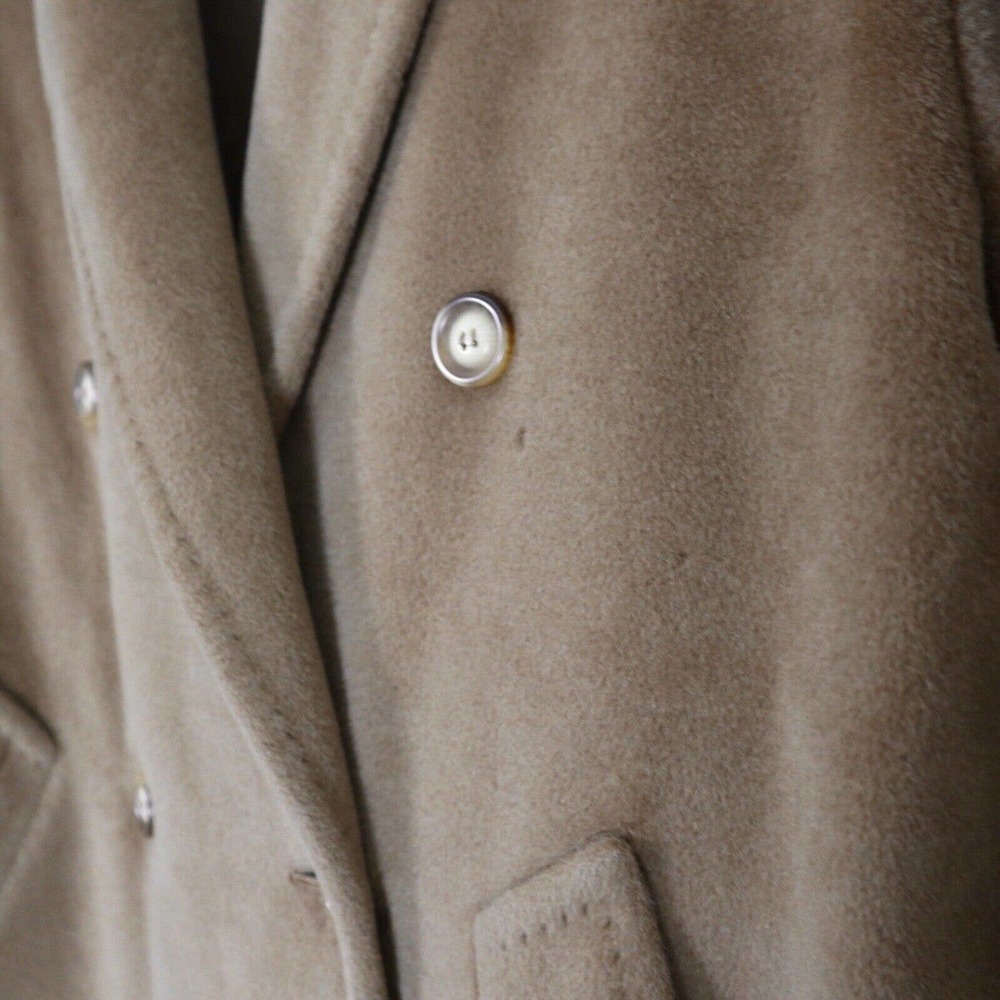 Max Mara US 6 Wool Coat Camel Tan Double Breasted Oversize - Picture 2 of 12